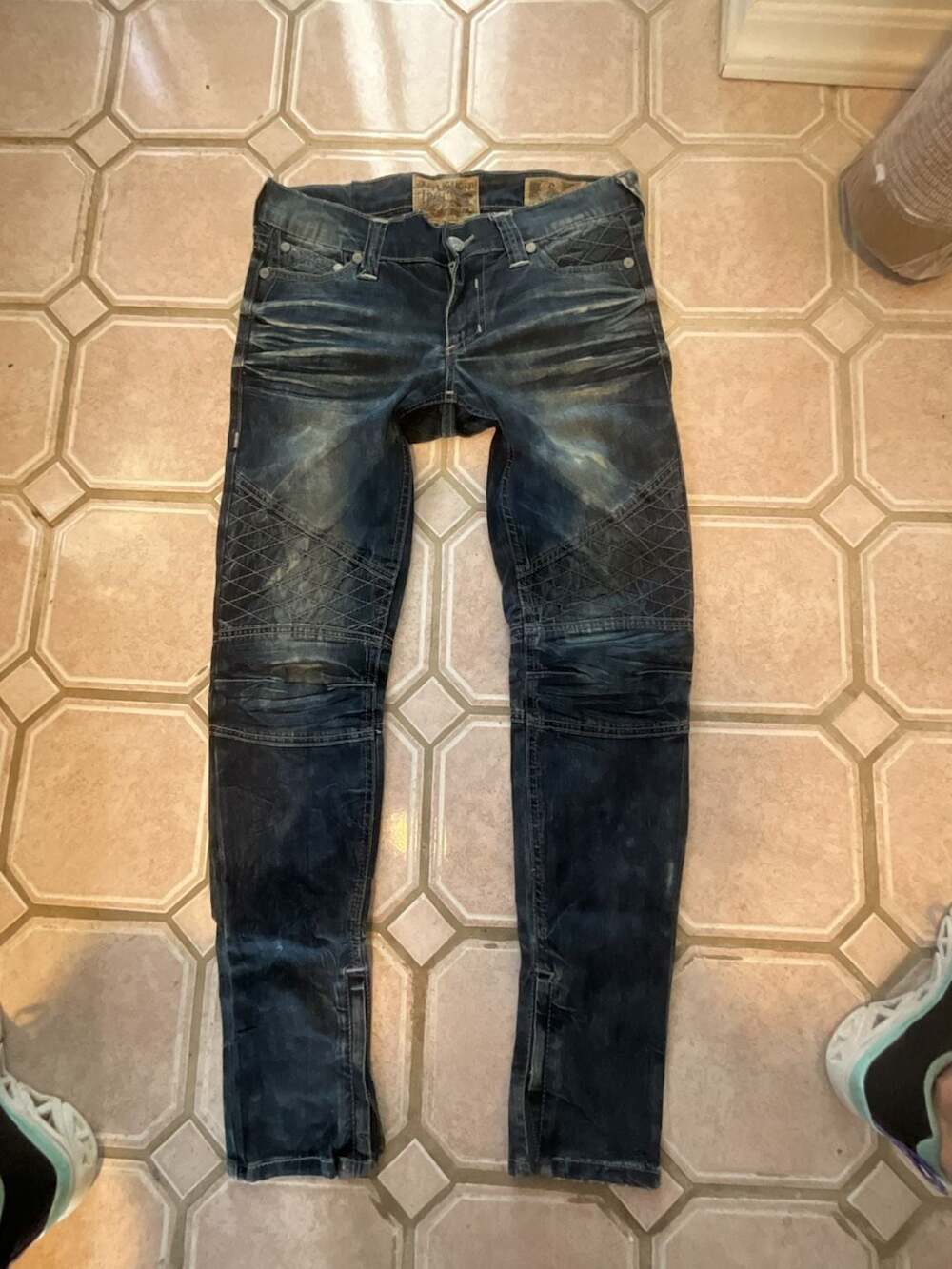 AFFLICTION Women's Denim Jeans RAQUEL Skinny Moto Jeans Sz 28